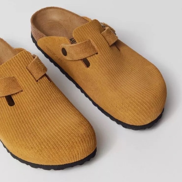 Birkenstock Boston Embossed Corduroy Clog Cork Brown Suede - Picture 10 of 10